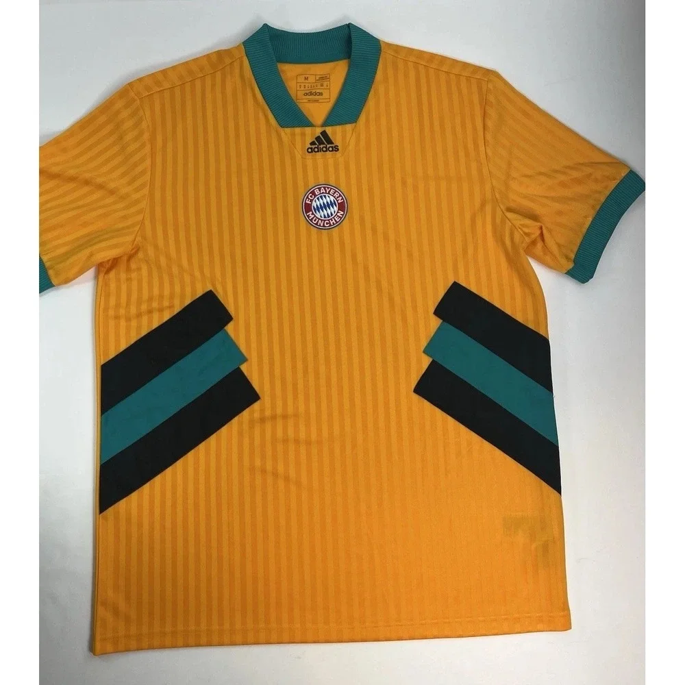 Adidas FC Bayern Munich Icon Soccer Jersey Gold Men's Size Medium Shirt